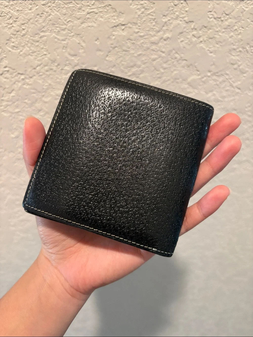 Burberry Black Leather Men's Bifold Wallet